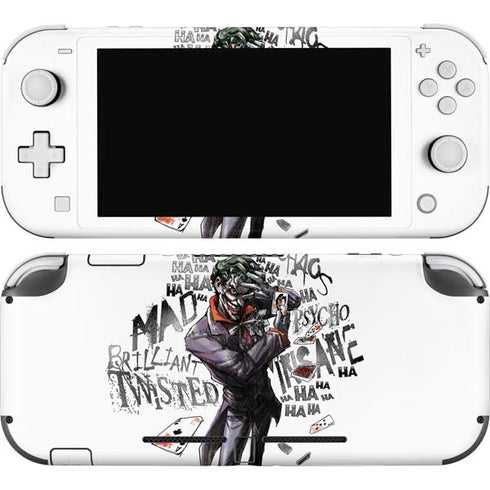 DC Comics The Joker Brilliantly Twisted Nintendo Switch Lite Skin
